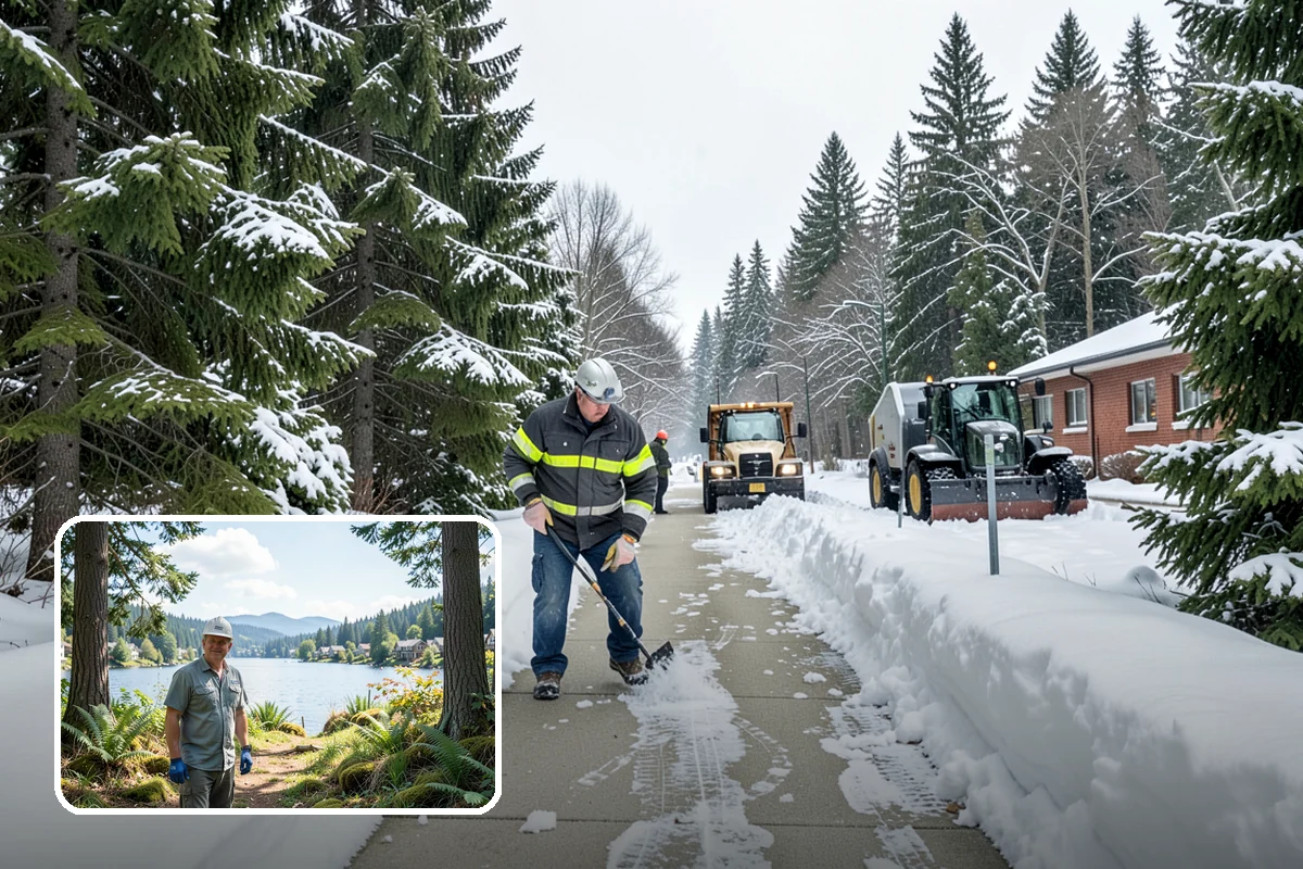 Stair Deicing in Milton, King County, WA - Stops invisible refreeze from forming on treads
