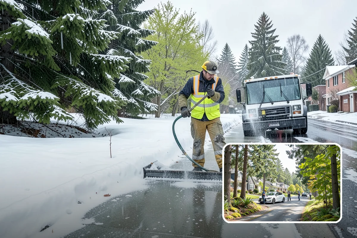 Stair Deicing in Normandy Park, King County, WA - Stops invisible refreeze from forming on treads