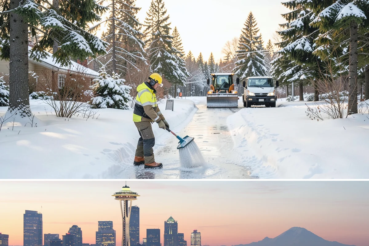 Stair Deicing in Seattle, King County, WA - Stair deicing is most valuable during the freeze-thaw stretches of a Puget Sound winter when melt refreezes on cold steps each...