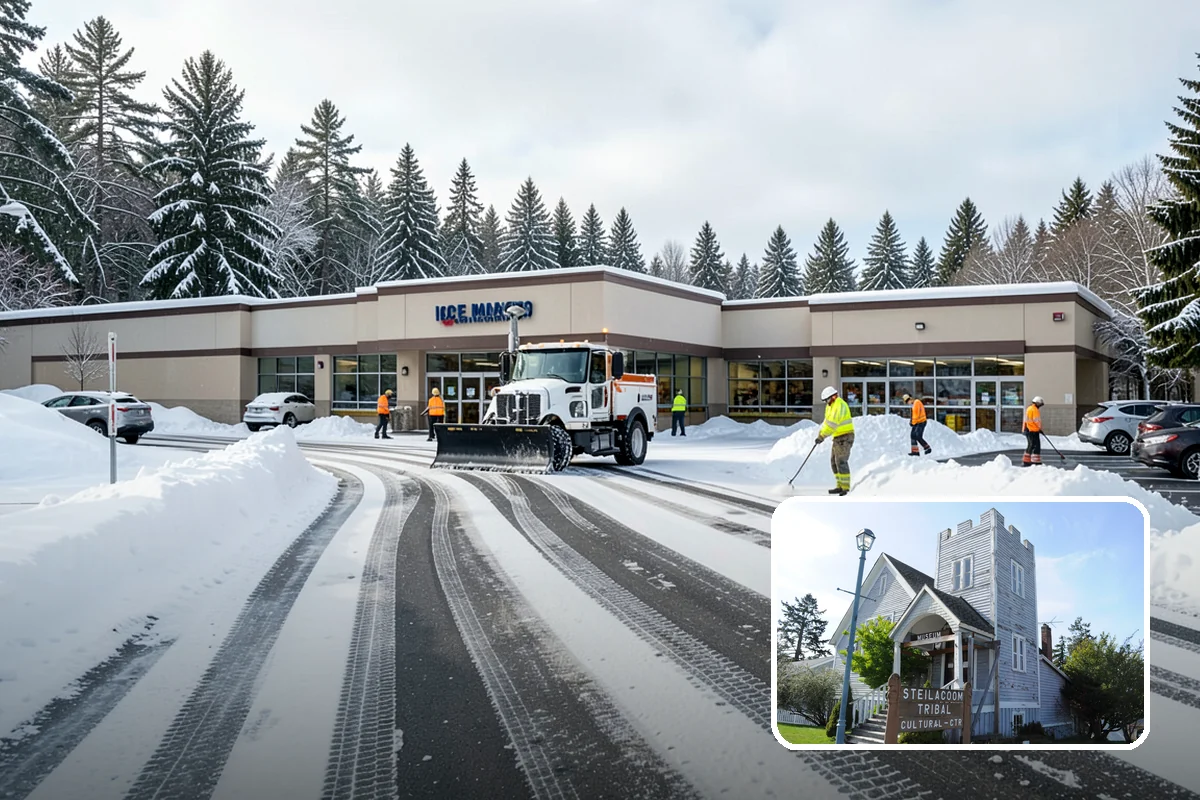 Stair Deicing in Steilacoom, Pierce County, WA - Stops invisible refreeze from forming on treads