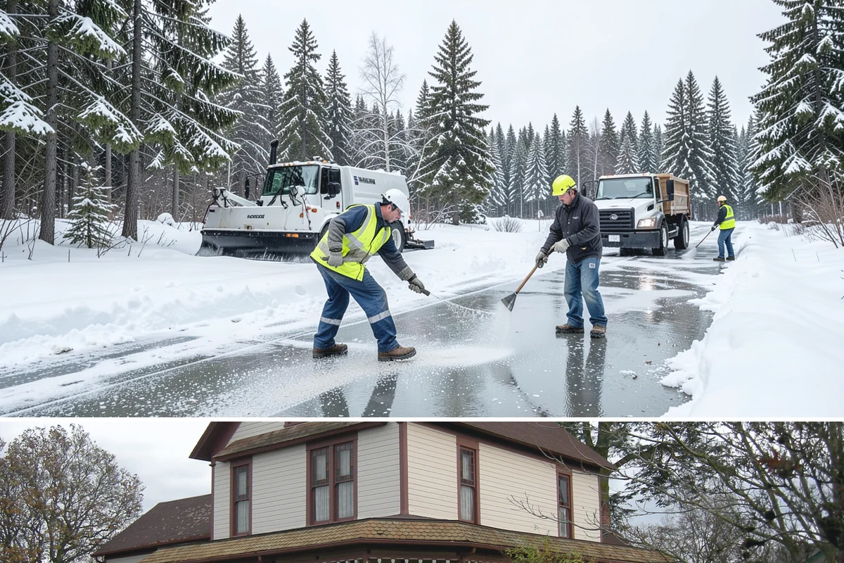 Stair Deicing in Sumner, Pierce County, WA - Stair deicing is most valuable during the freeze-thaw stretches of a Puget Sound winter when melt refreezes on cold steps each...