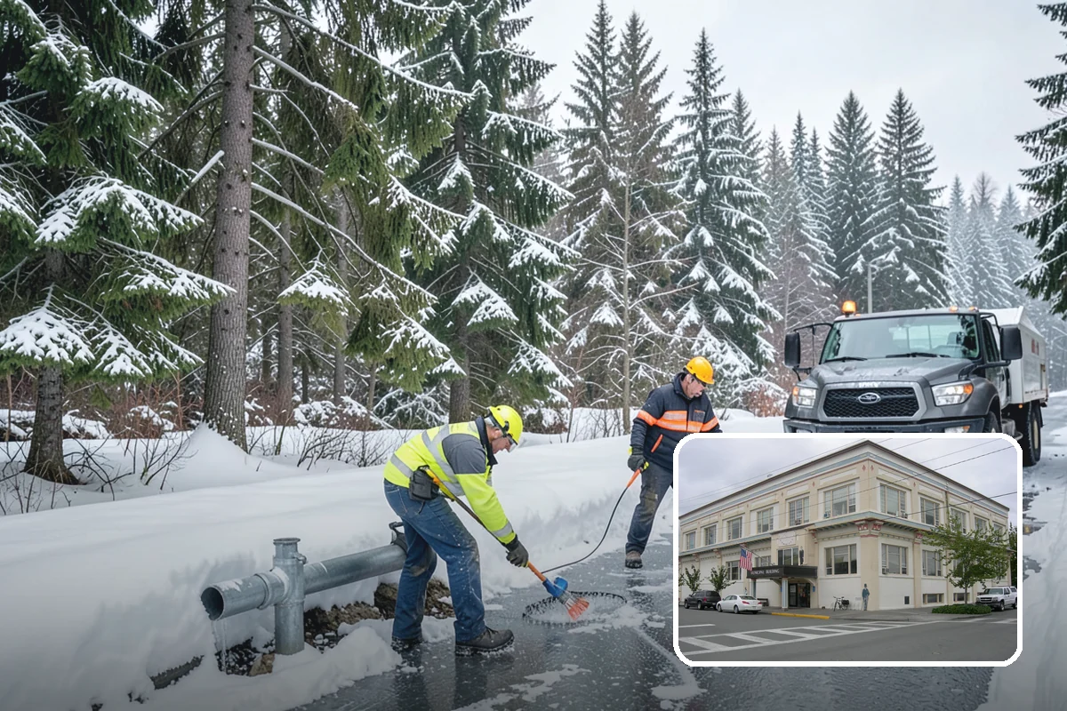 Stair Snow Removal in Anacortes, Skagit County, WA - Exposes every step edge for confident footing