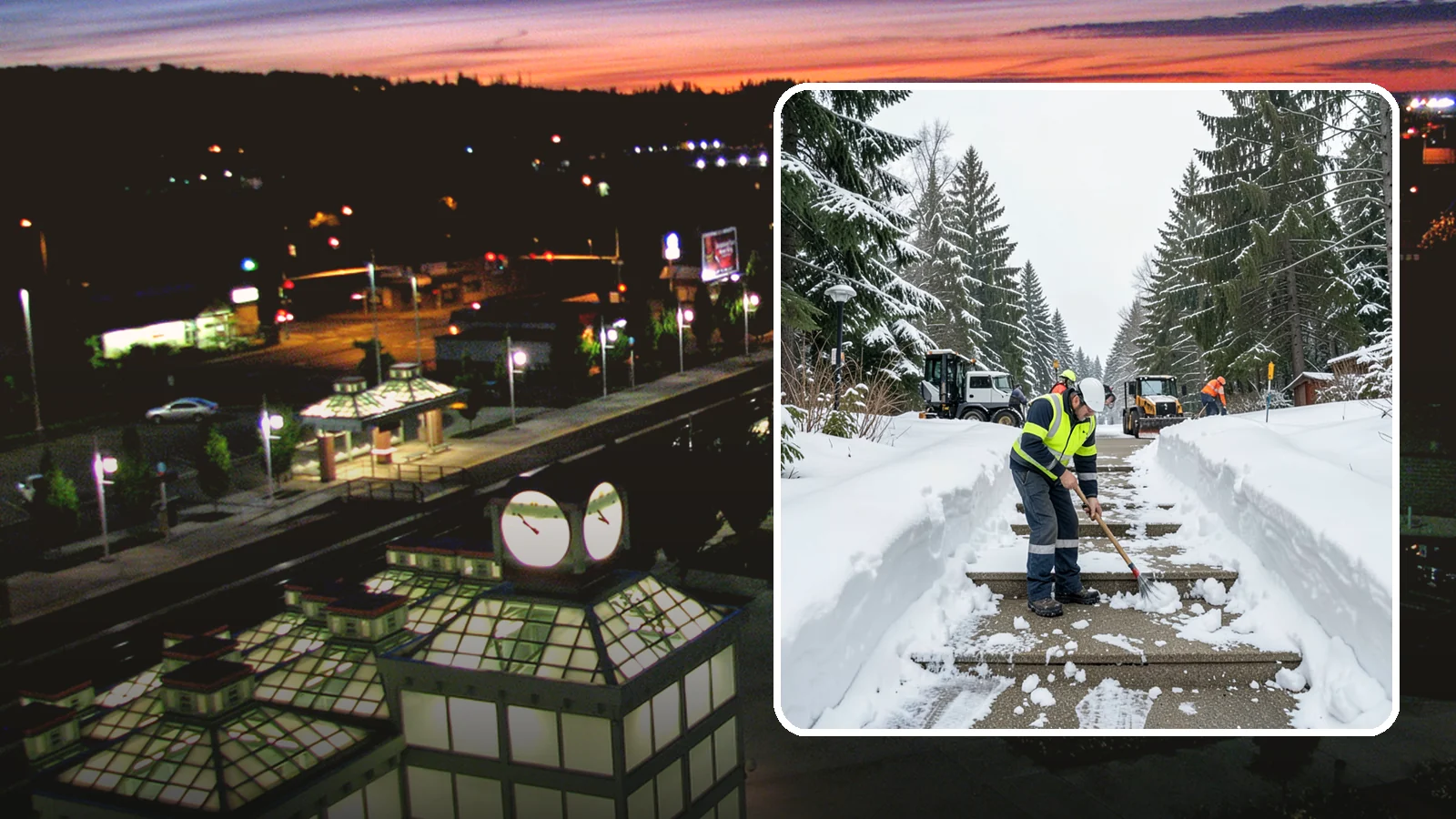 Stair Snow Removal in Auburn, King County, WA - We clear exterior stairs tread by tread so every step is safe underfoot after a snowfall.