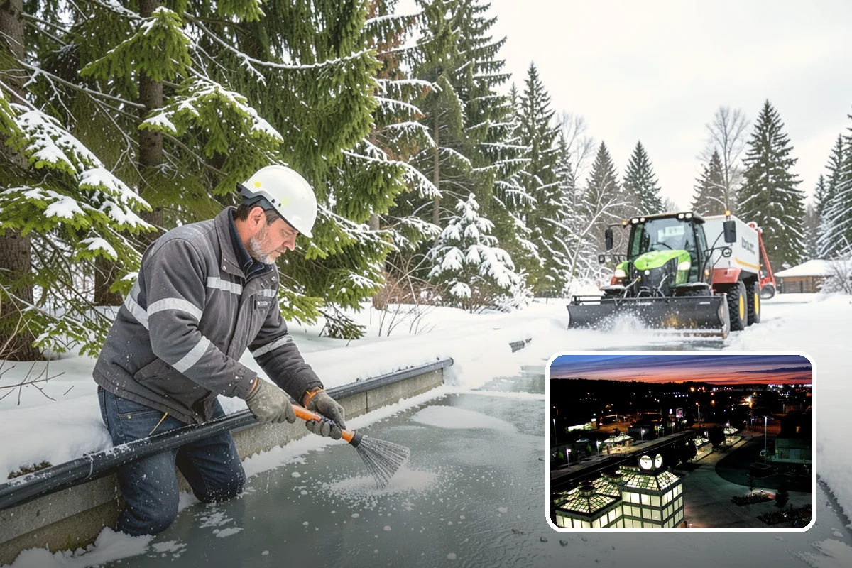 Stair Snow Removal in Auburn, King County, WA - Exposes every step edge for confident footing