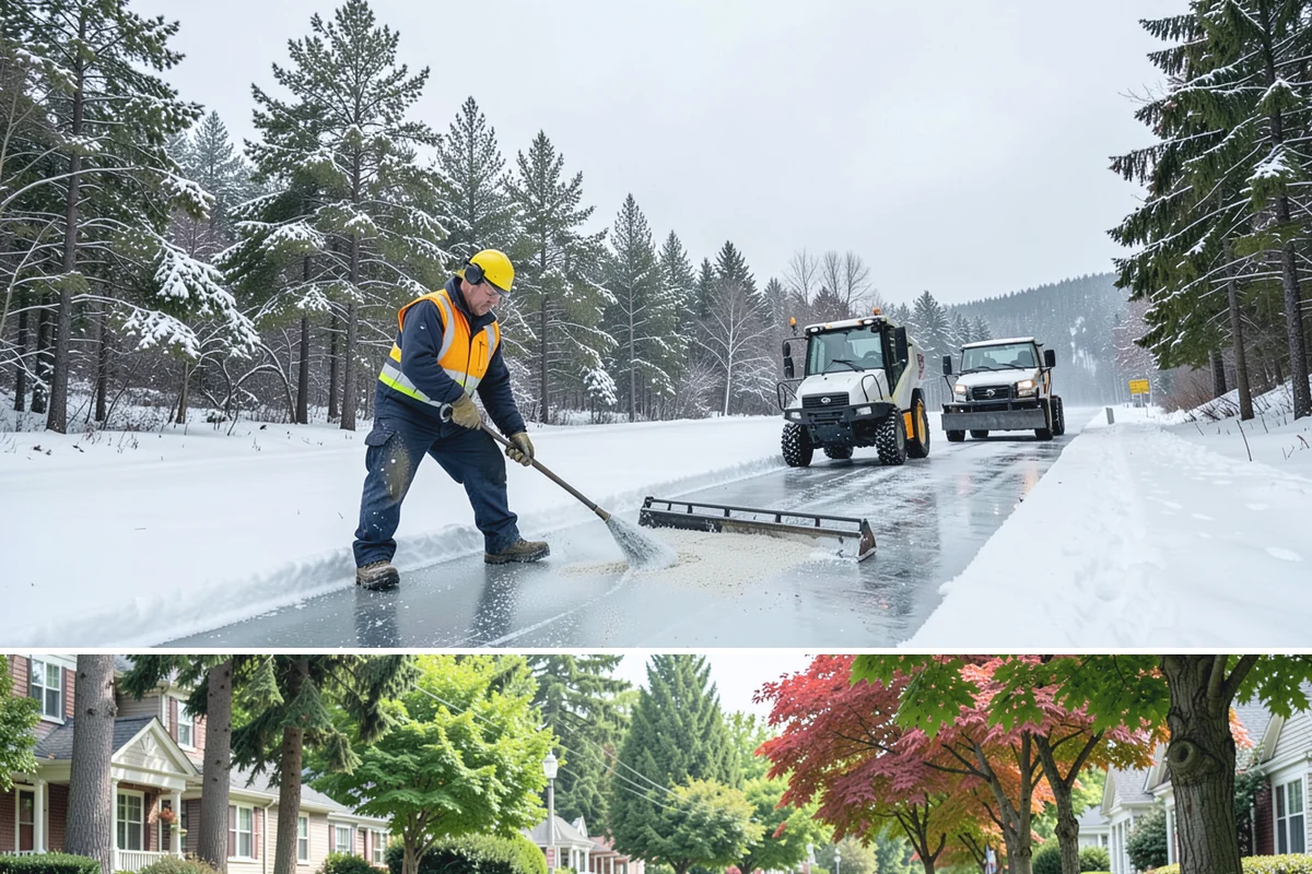 Stair Snow Removal in Beaux Arts Village, King County, WA - Stairs demand clearing from the first snowfall through late-winter mornings when melt refreezes into invisible glaze on each...