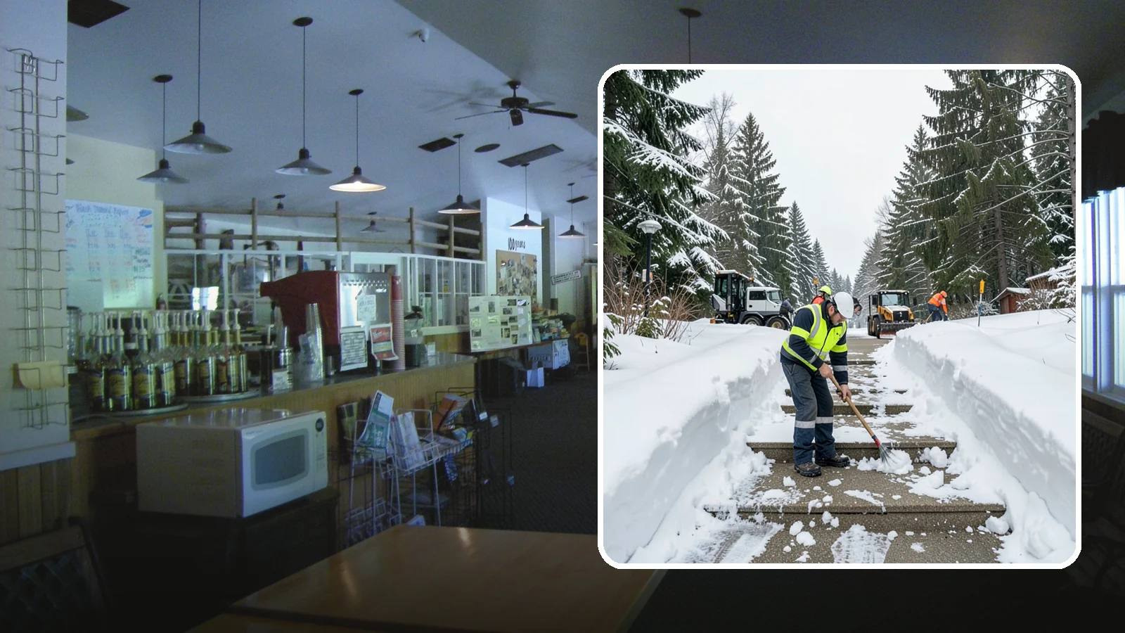 Stair Snow Removal in Black Diamond, King County, WA - We clear exterior stairs tread by tread so every step is safe underfoot after a snowfall.