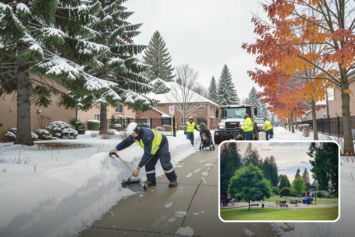 Stair Snow Removal in Bonney Lake, Pierce County, WA - Exposes every step edge for confident footing
