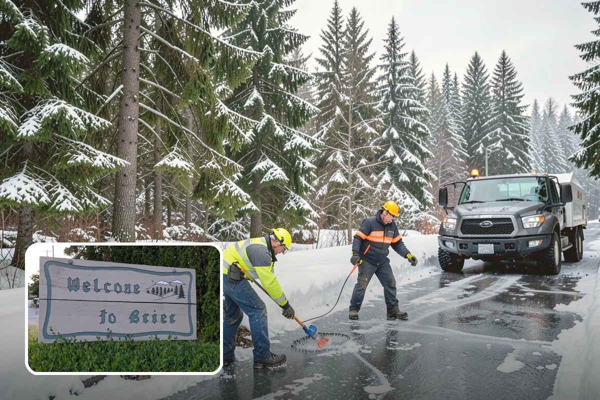 Stair Snow Removal in Brier, Snohomish County, WA - Exposes every step edge for confident footing