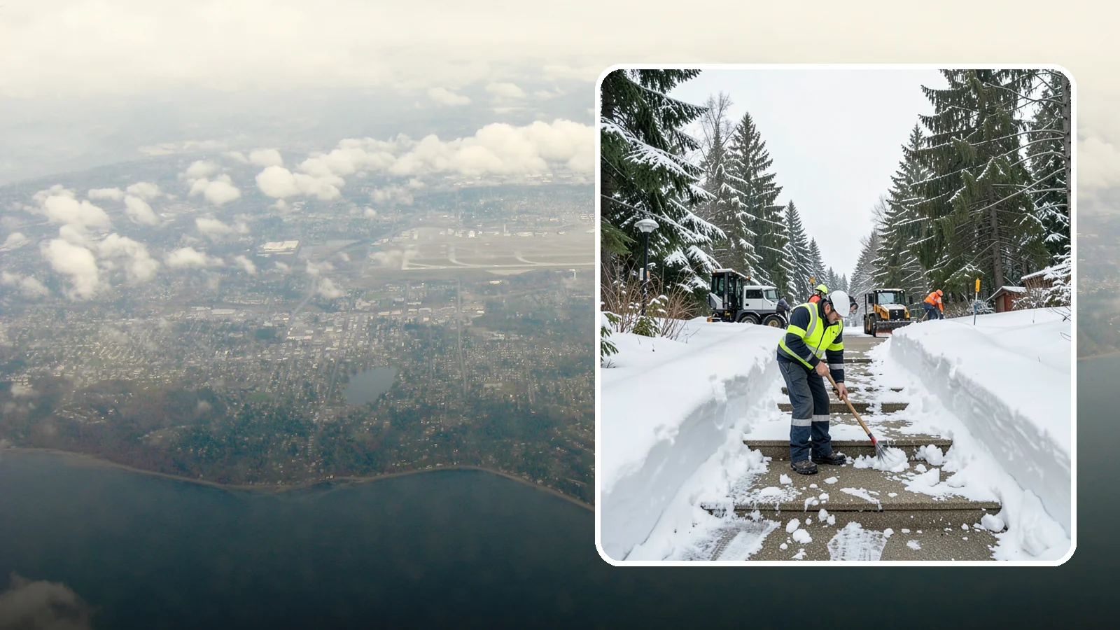 Stair Snow Removal in Burien, King County, WA - We clear exterior stairs tread by tread so every step is safe underfoot after a snowfall.