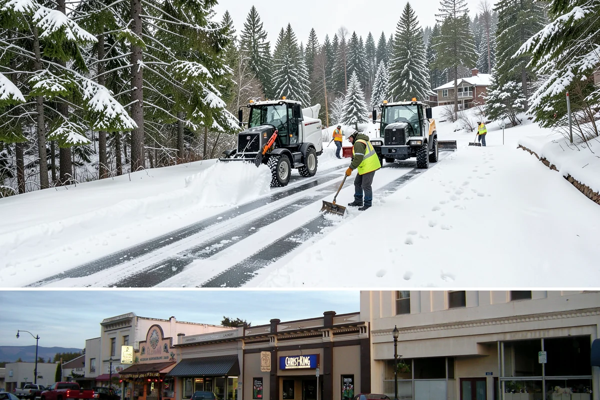 Stair Snow Removal in Burlington, Skagit County, WA - Stairs demand clearing from the first snowfall through late-winter mornings when melt refreezes into invisible glaze on each...