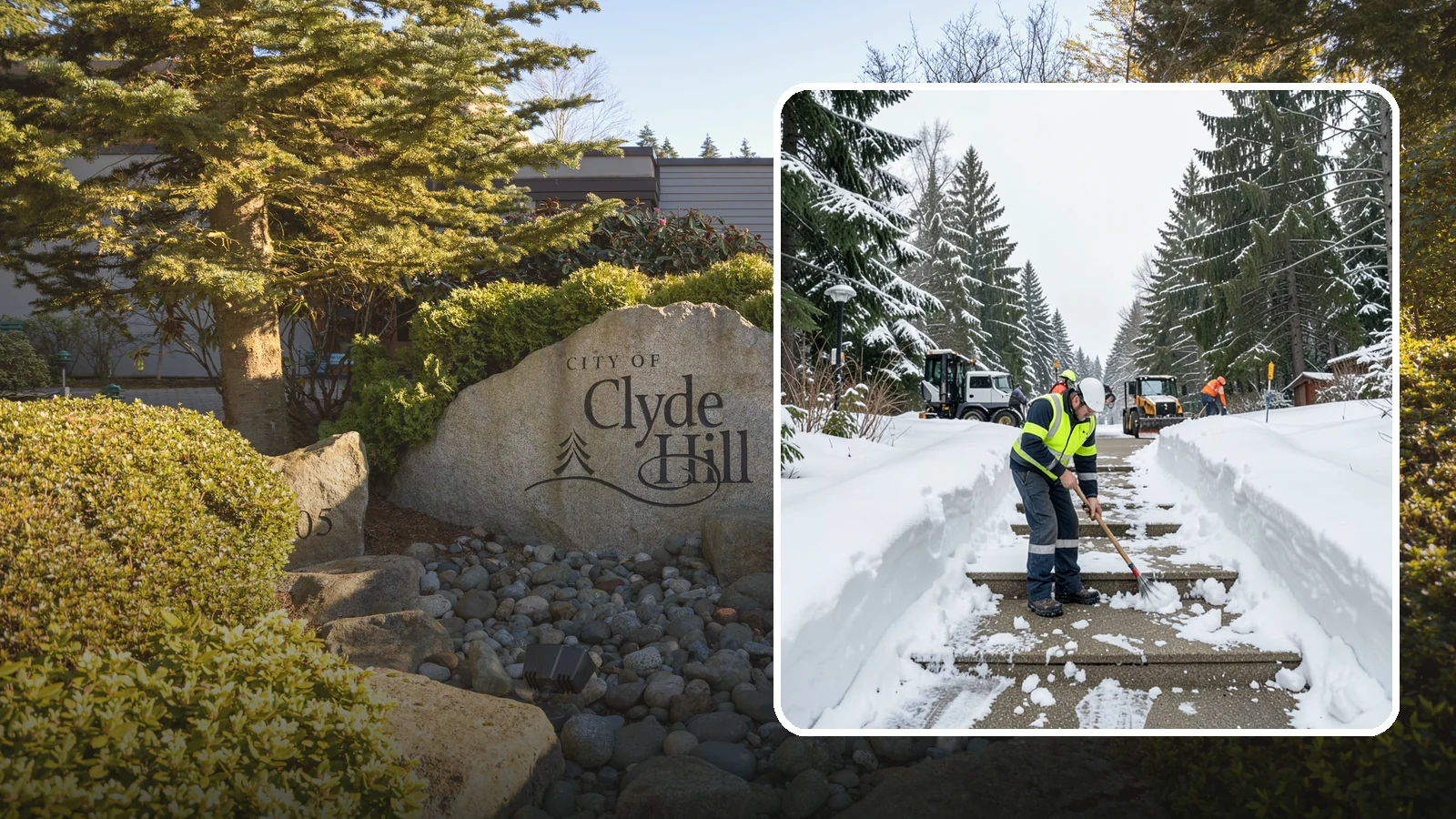 Stair Snow Removal in Clyde Hill, King County, WA - We clear exterior stairs tread by tread so every step is safe underfoot after a snowfall.