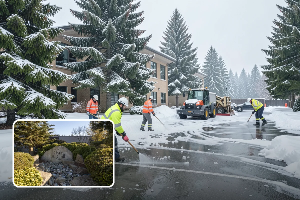 Stair Snow Removal in Clyde Hill, King County, WA - Exposes every step edge for confident footing