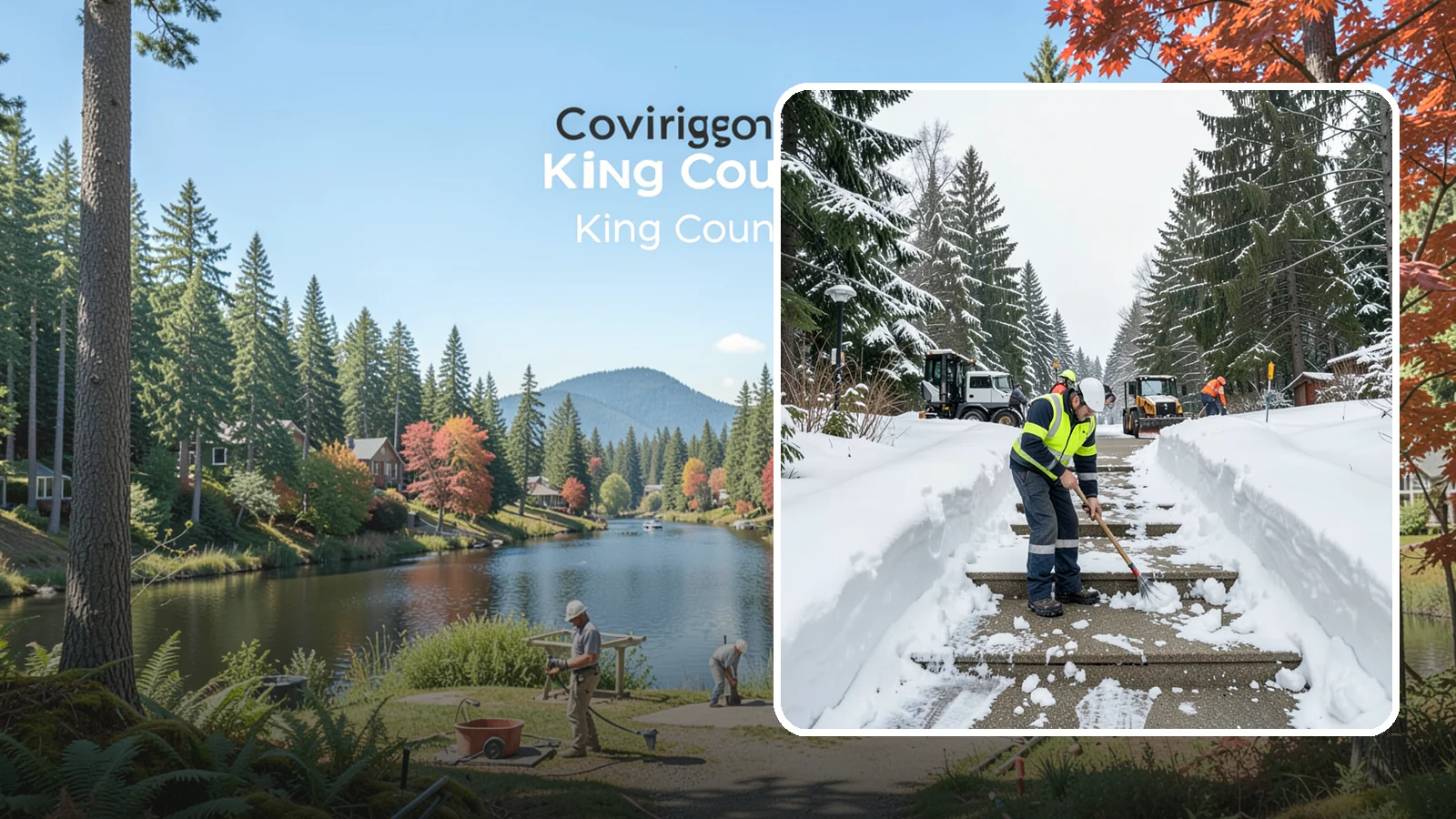 Stair Snow Removal in Covington, King County, WA - We clear exterior stairs tread by tread so every step is safe underfoot after a snowfall.