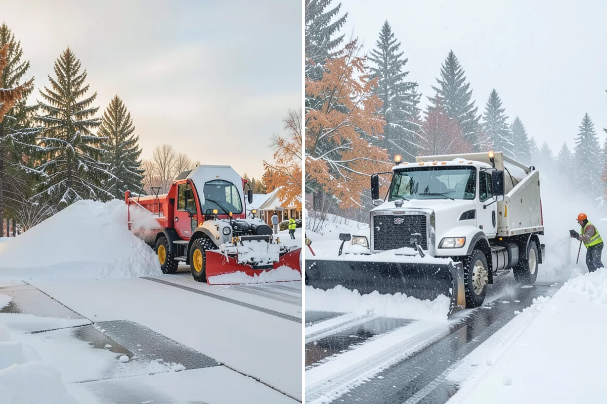 Stair Snow Removal in Darrington, Snohomish County, WA - Clear the top landing to create safe standing room