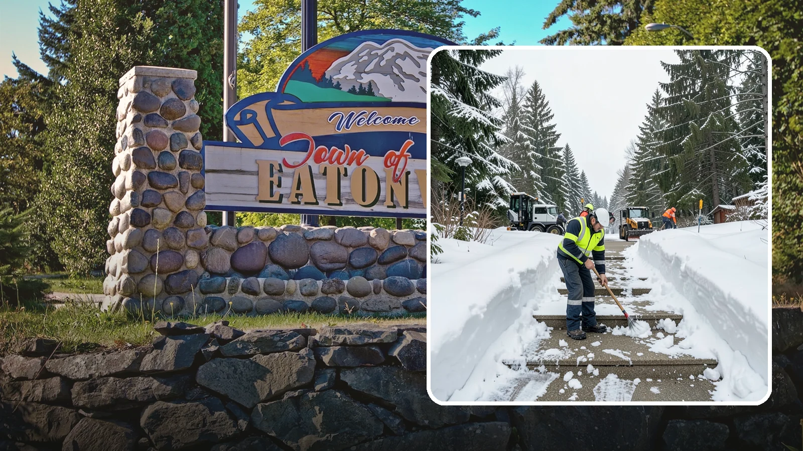 Stair Snow Removal in Eatonville, Pierce County, WA - We clear exterior stairs tread by tread so every step is safe underfoot after a snowfall.