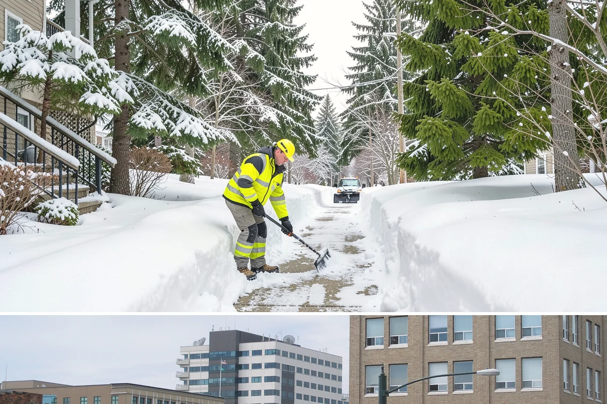 Stair Snow Removal in Everett, Snohomish County, WA - Stairs demand clearing from the first snowfall through late-winter mornings when melt refreezes into invisible glaze on each...