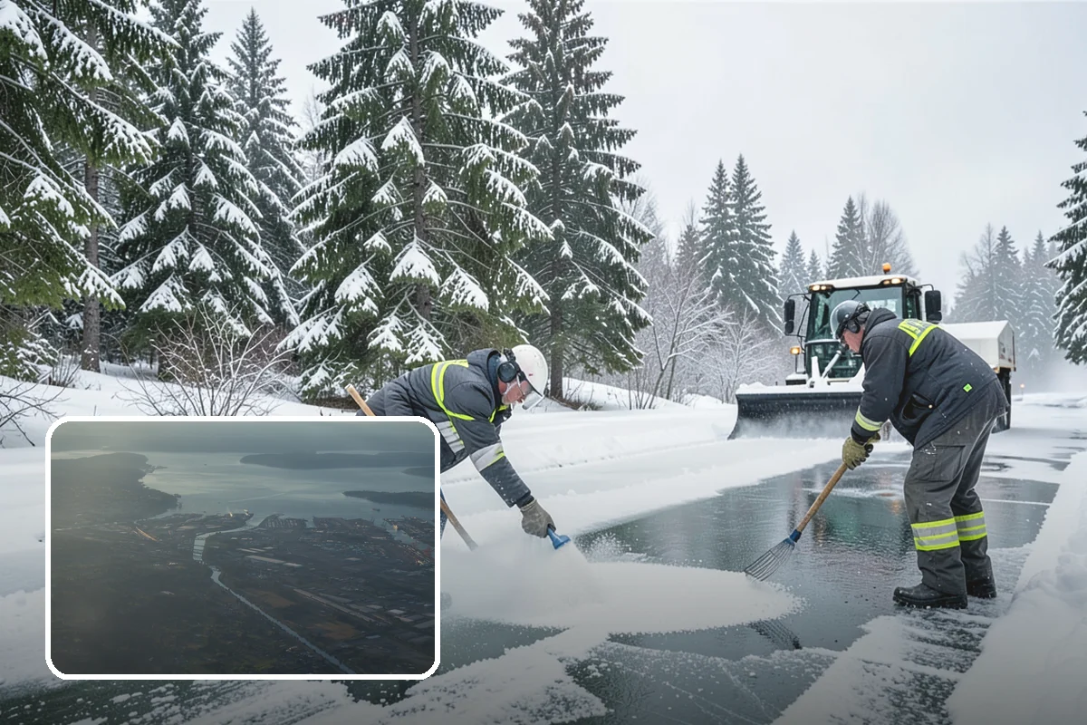 Stair Snow Removal in Fife, Pierce County, WA - Exposes every step edge for confident footing