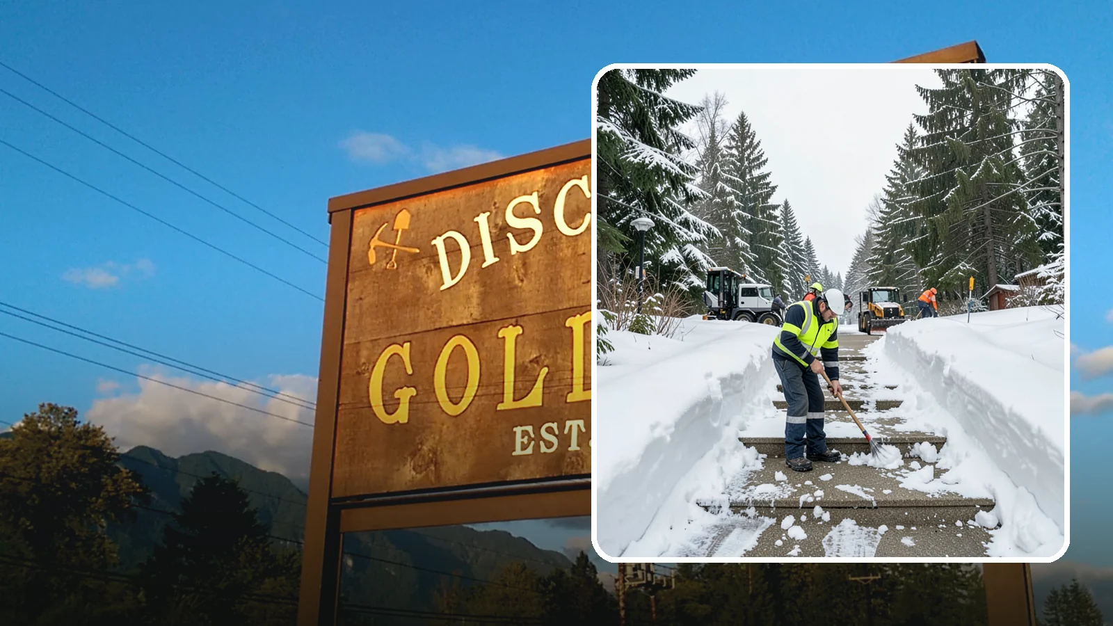 Stair Snow Removal in Gold Bar, Snohomish County, WA - We clear exterior stairs tread by tread so every step is safe underfoot after a snowfall.