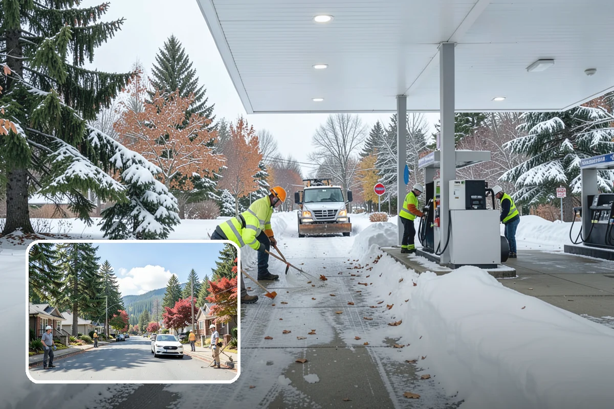 Stair Snow Removal in Hunts Point, King County, WA - Exposes every step edge for confident footing