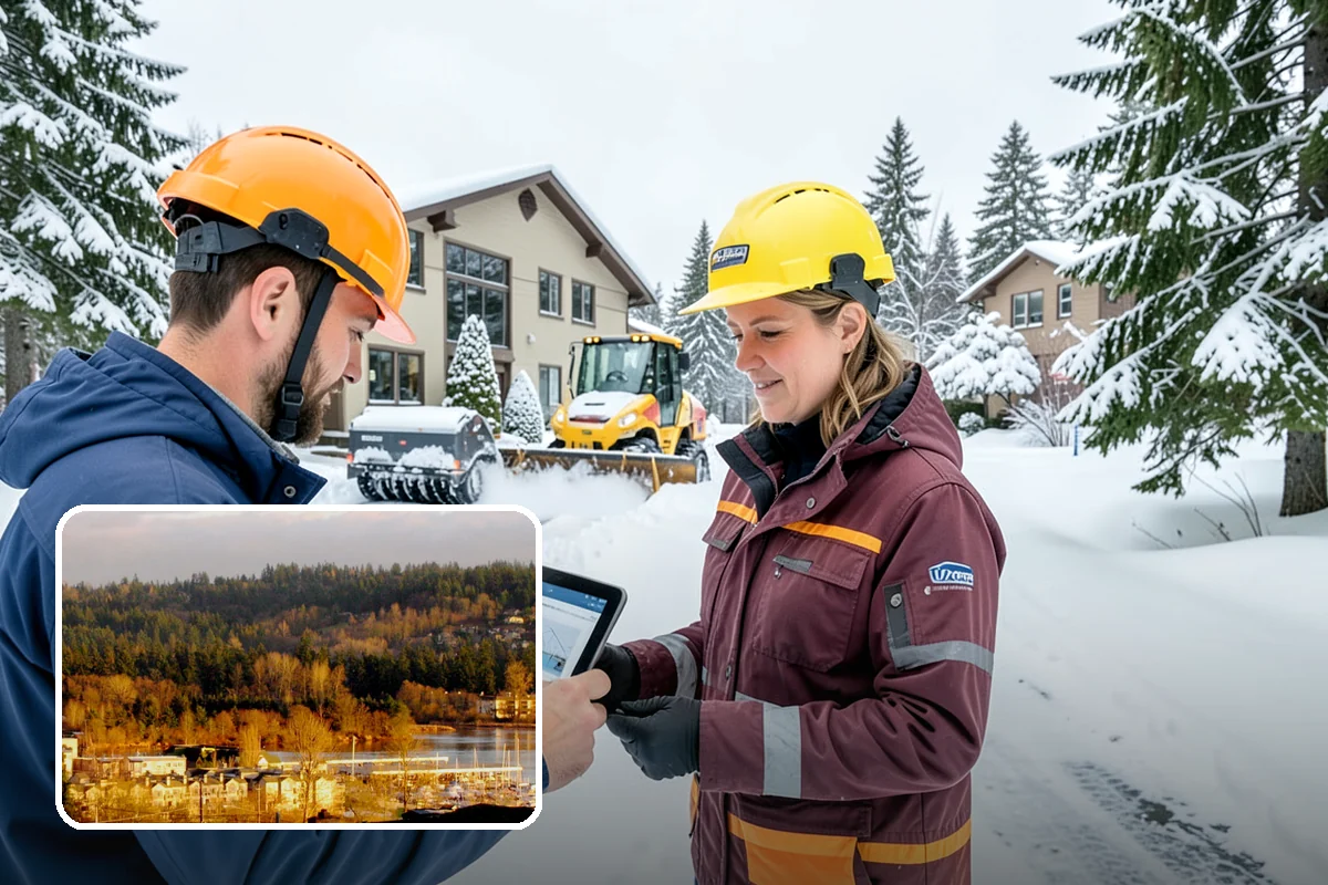 Stair Snow Removal in Kenmore, King County, WA - Exposes every step edge for confident footing