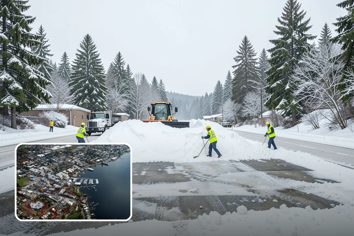 Stair Snow Removal in Kirkland, King County, WA - Exposes every step edge for confident footing