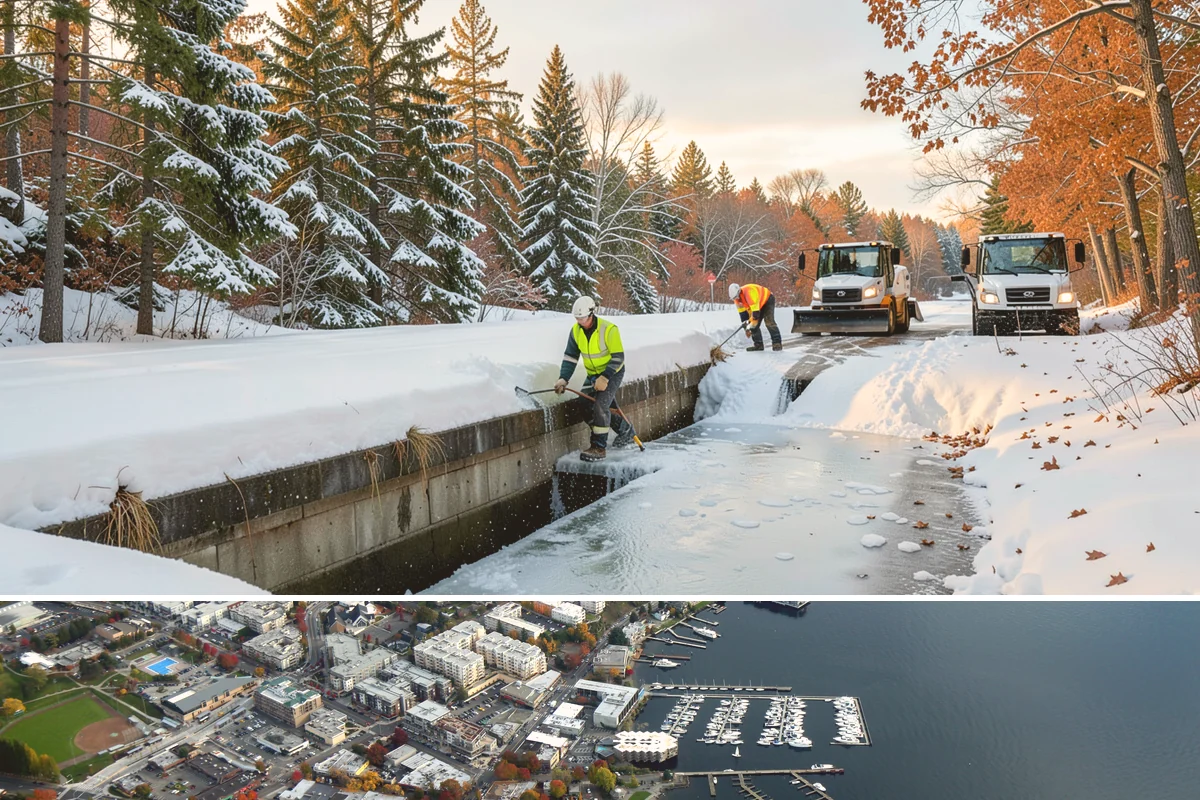 Stair Snow Removal in Kirkland, King County, WA - Stairs demand clearing from the first snowfall through late-winter mornings when melt refreezes into invisible glaze on each...