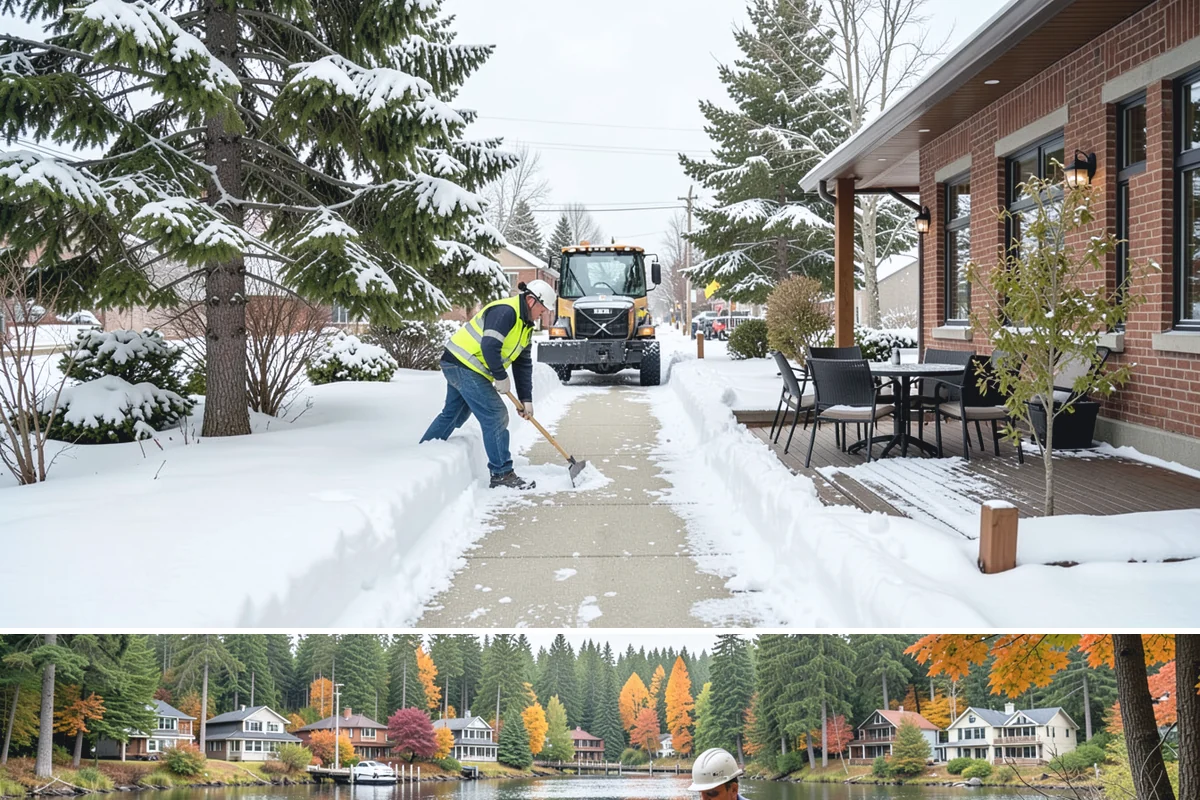 Stair Snow Removal in La Conner, Skagit County, WA - Stairs demand clearing from the first snowfall through late-winter mornings when melt refreezes into invisible glaze on each...