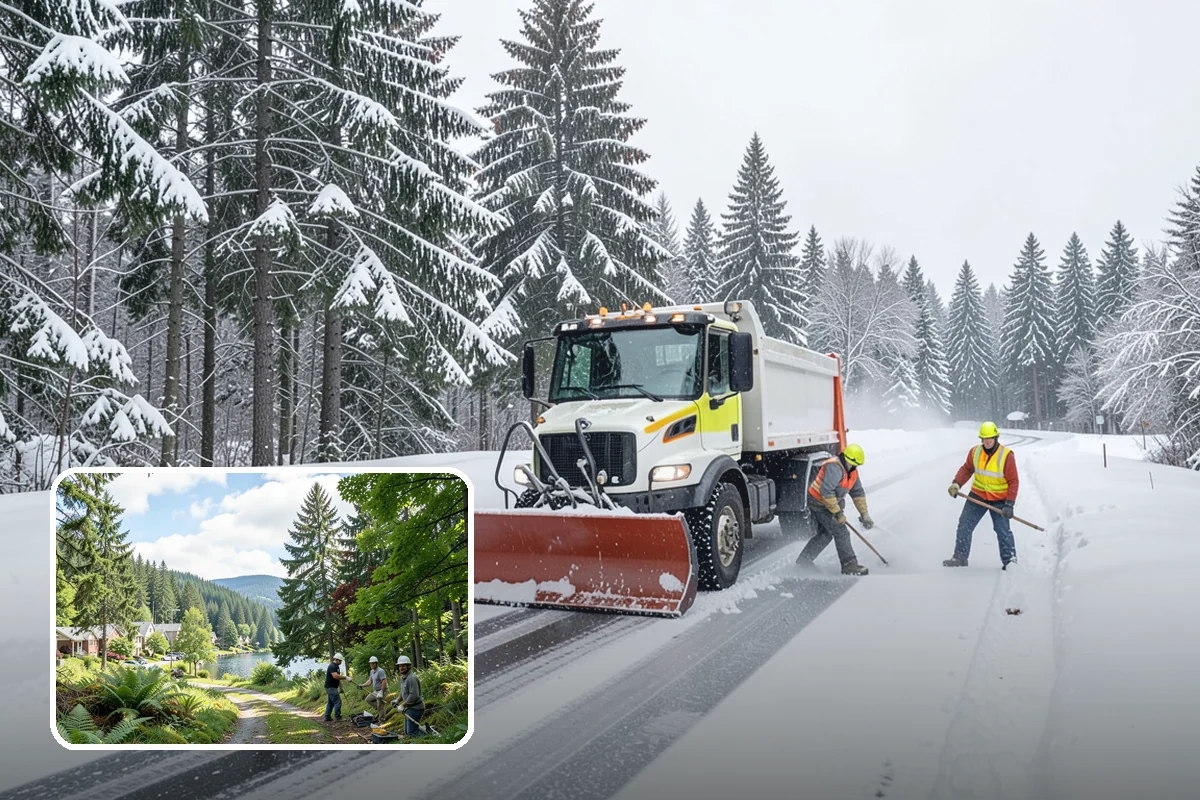 Stair Snow Removal in Lake Forest Park, King County, WA - Exposes every step edge for confident footing