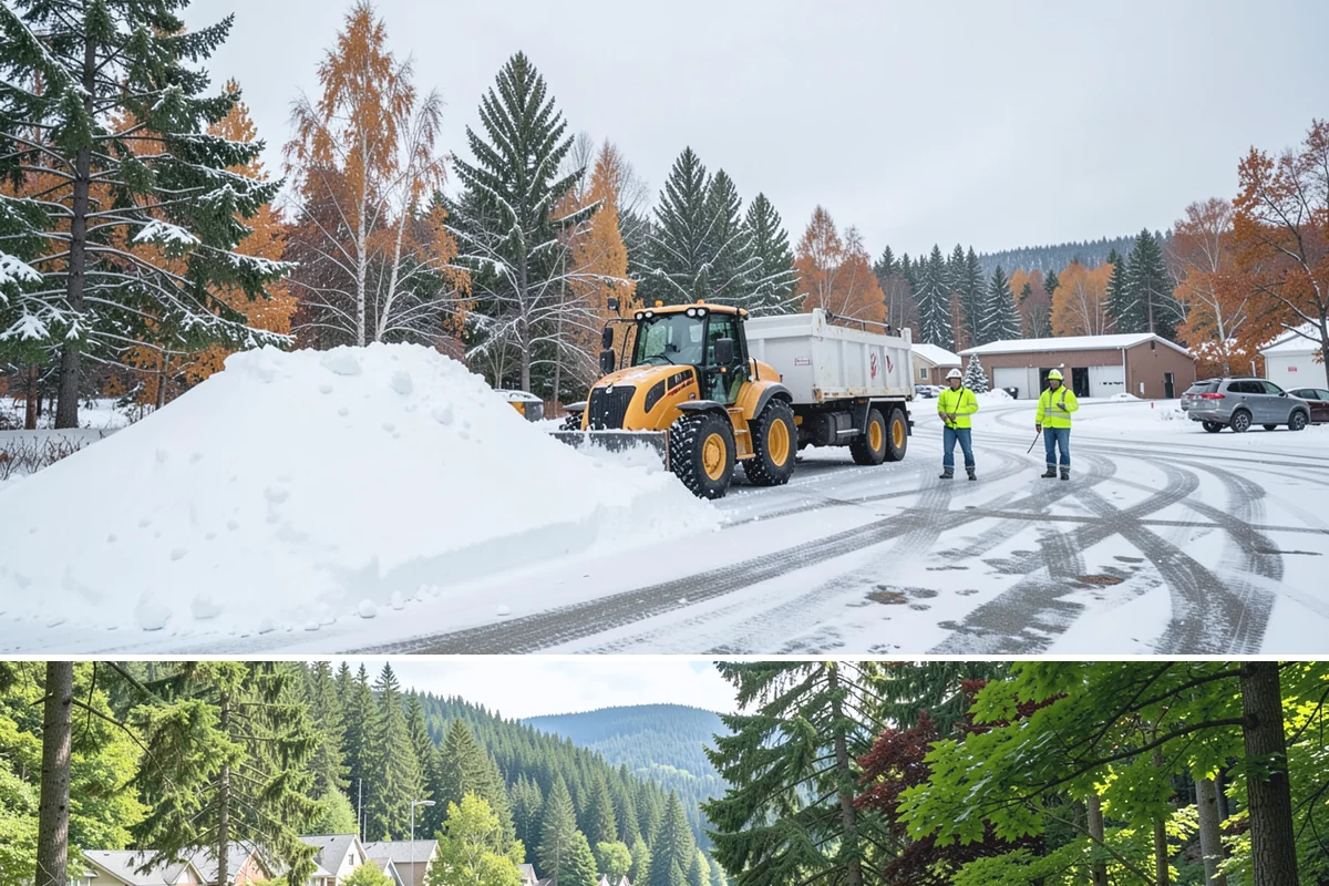 Stair Snow Removal in Lake Forest Park, King County, WA - Stairs demand clearing from the first snowfall through late-winter mornings when melt refreezes into invisible glaze on each...