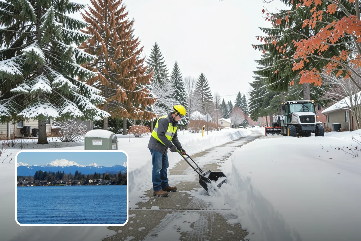 Stair Snow Removal in Lake Stevens, Snohomish County, WA - Exposes every step edge for confident footing