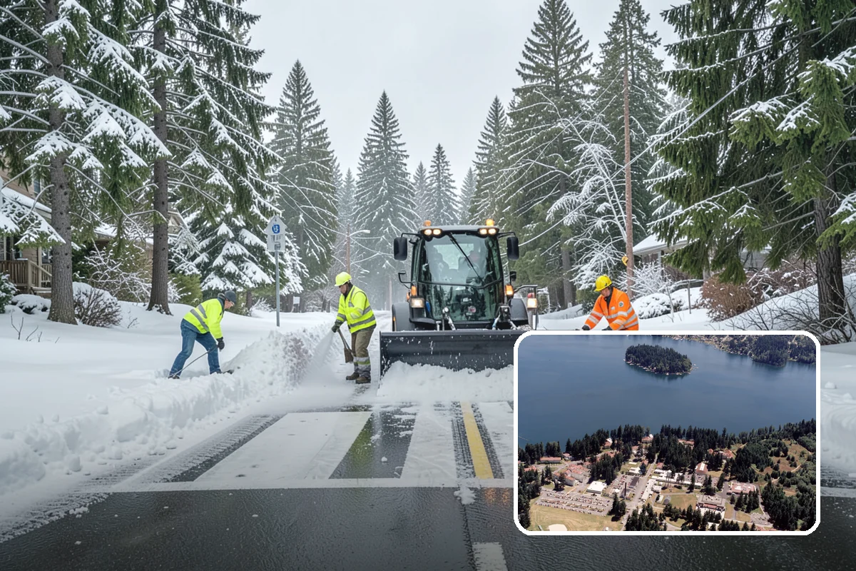 Stair Snow Removal in Lakewood, Pierce County, WA - Exposes every step edge for confident footing