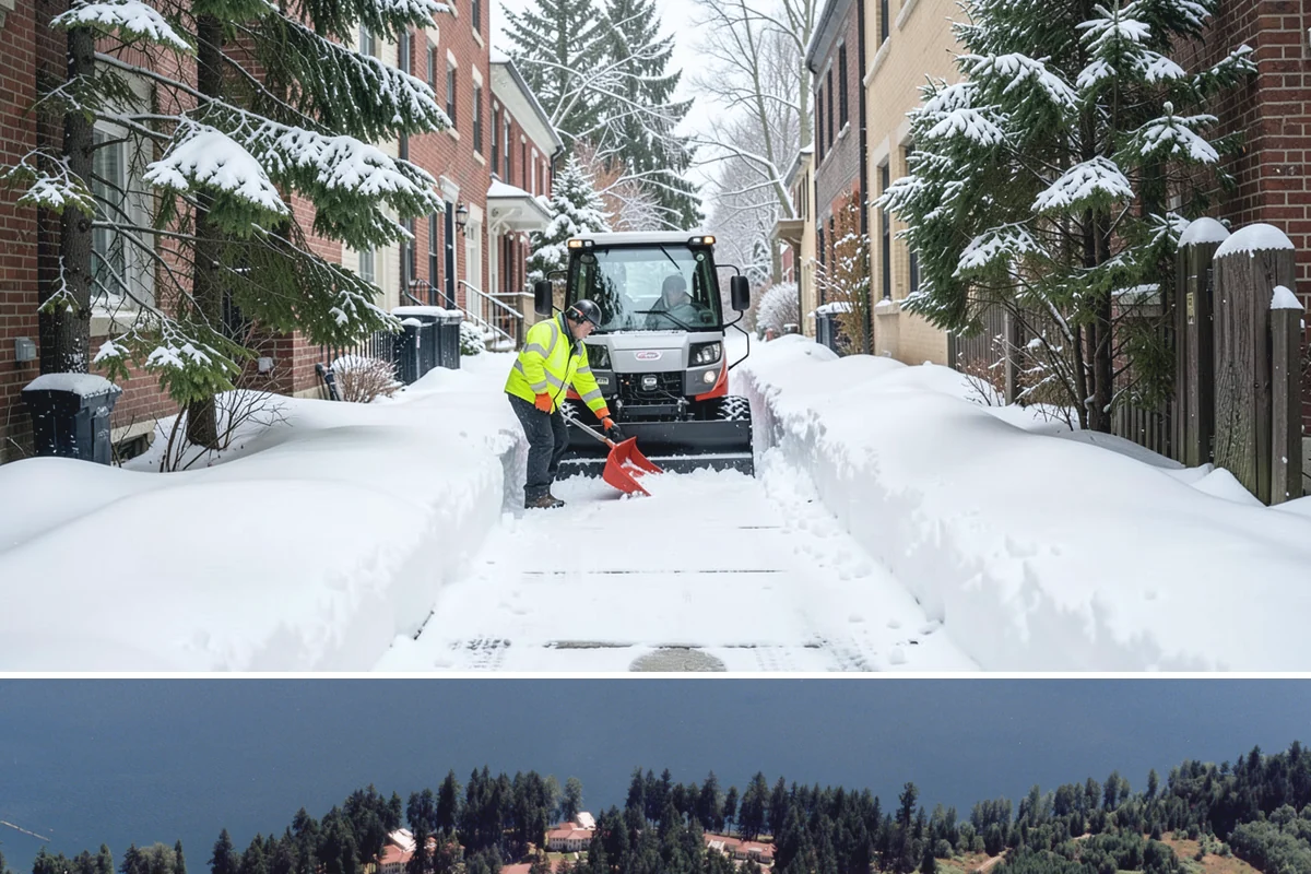 Stair Snow Removal in Lakewood, Pierce County, WA - Stairs demand clearing from the first snowfall through late-winter mornings when melt refreezes into invisible glaze on each...