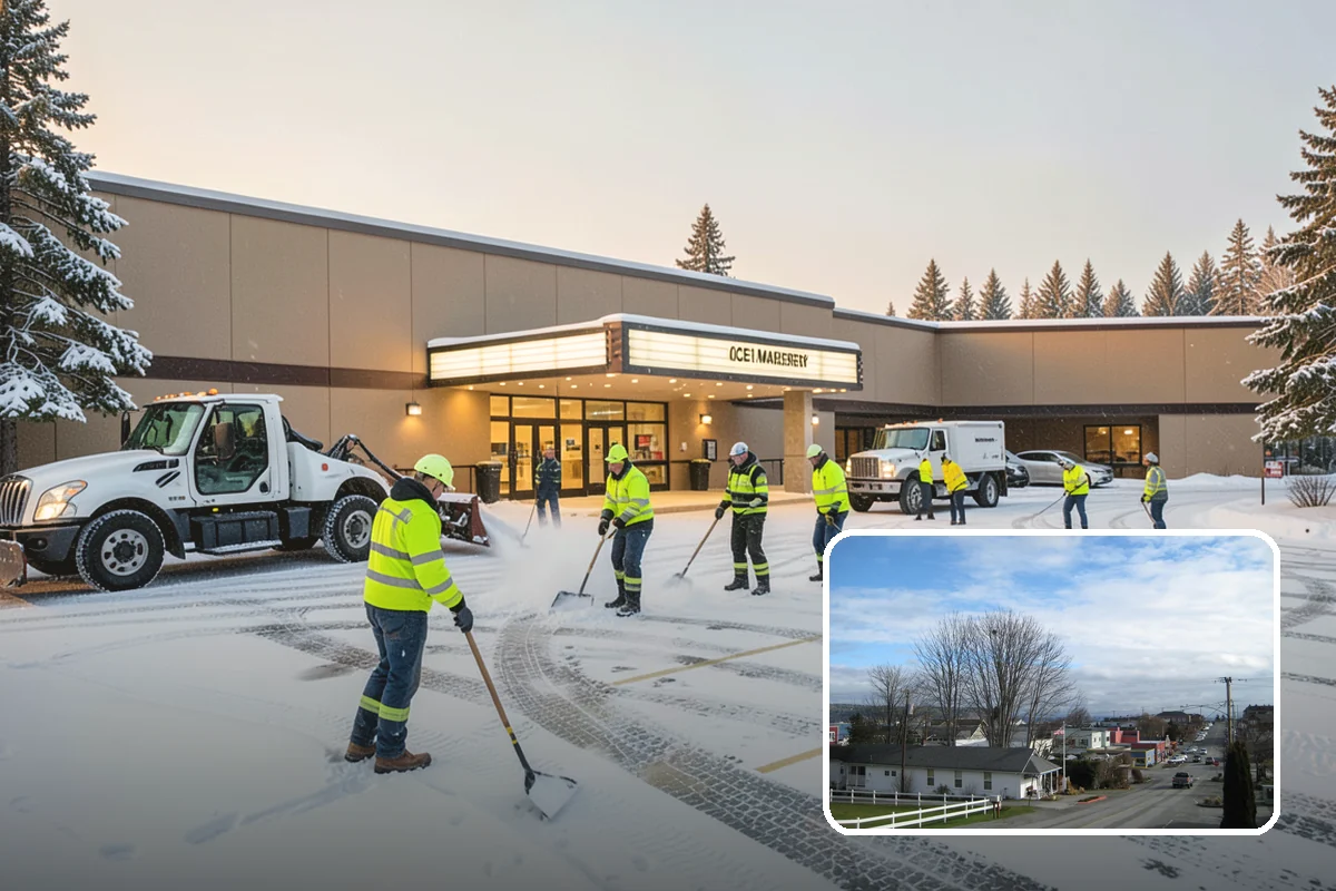Stair Snow Removal in Langley, Island County, WA - Exposes every step edge for confident footing