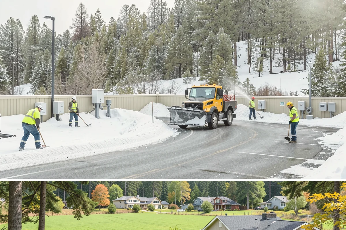 Stair Snow Removal in Lyman, Skagit County, WA - Stairs demand clearing from the first snowfall through late-winter mornings when melt refreezes into invisible glaze on each...