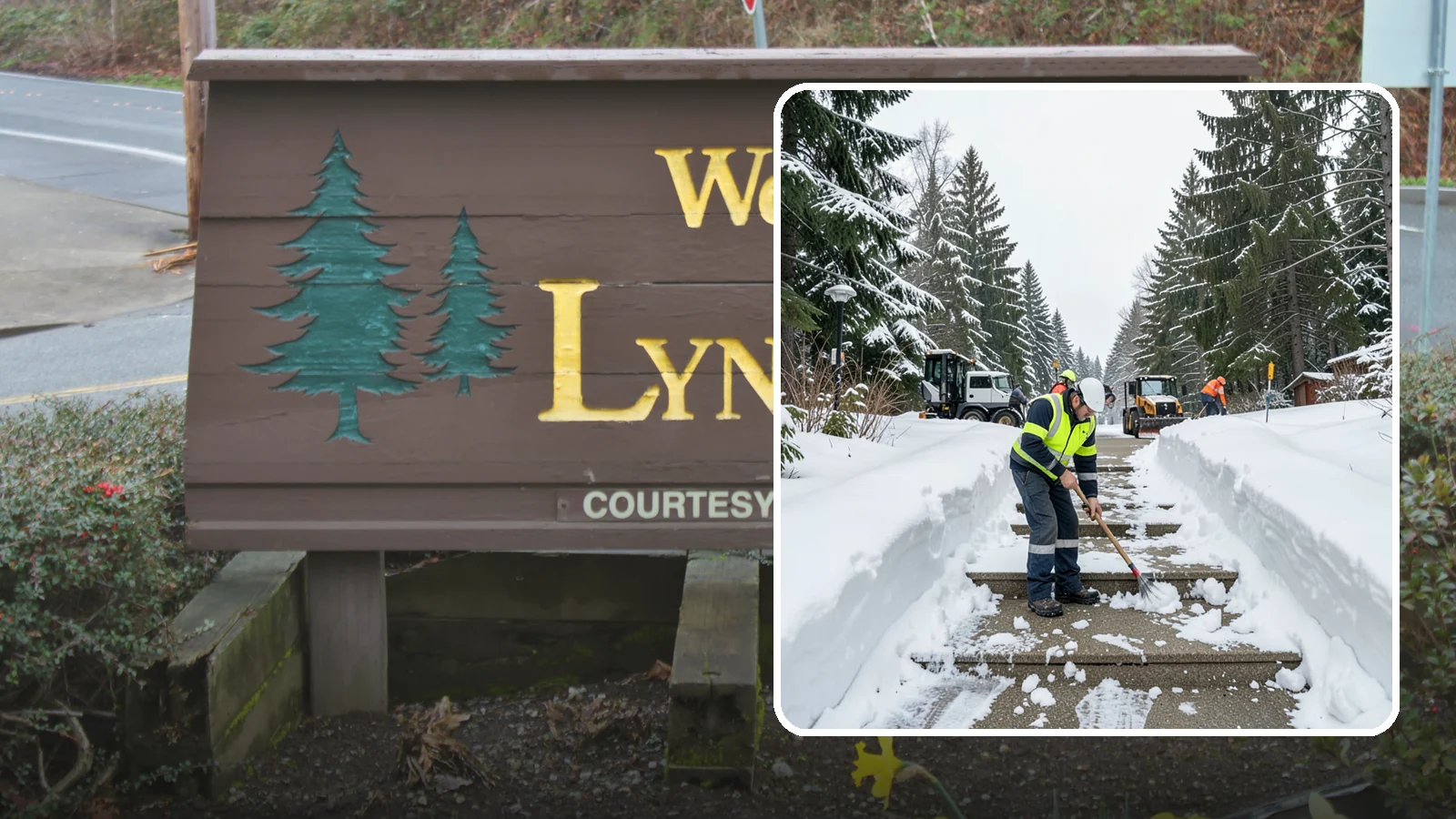 Stair Snow Removal in Lynnwood, Snohomish County, WA - We clear exterior stairs tread by tread so every step is safe underfoot after a snowfall.