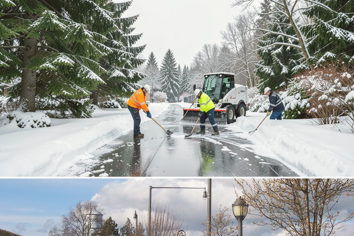 Stair Snow Removal in Marysville, Snohomish County, WA - Stairs demand clearing from the first snowfall through late-winter mornings when melt refreezes into invisible glaze on each...
