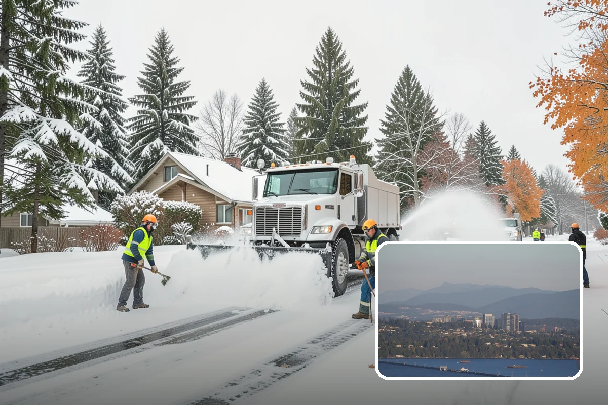 Stair Snow Removal in Medina, King County, WA - Exposes every step edge for confident footing