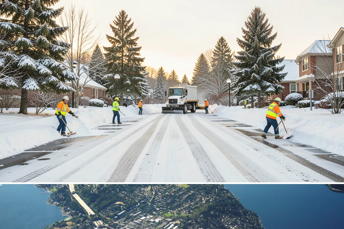 Stair Snow Removal in Mercer Island, King County, WA - Stairs demand clearing from the first snowfall through late-winter mornings when melt refreezes into invisible glaze on each...
