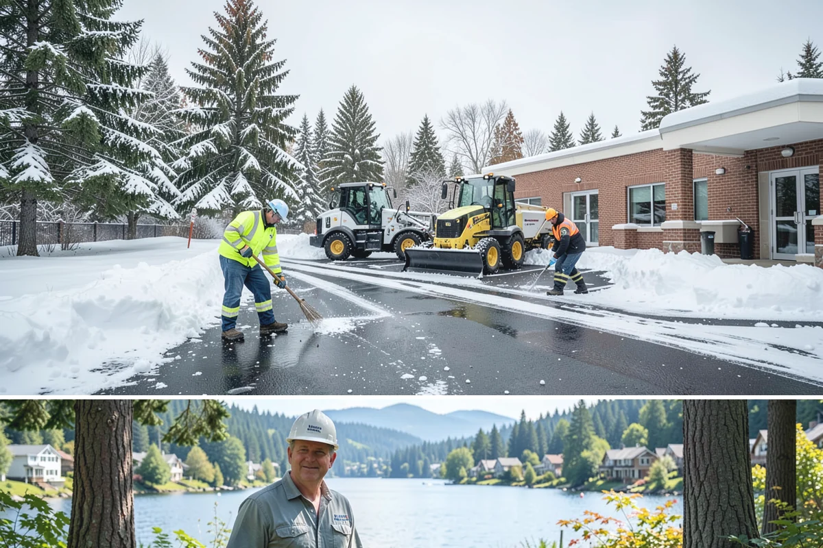 Stair Snow Removal in Milton, King County, WA - Stairs demand clearing from the first snowfall through late-winter mornings when melt refreezes into invisible glaze on each...