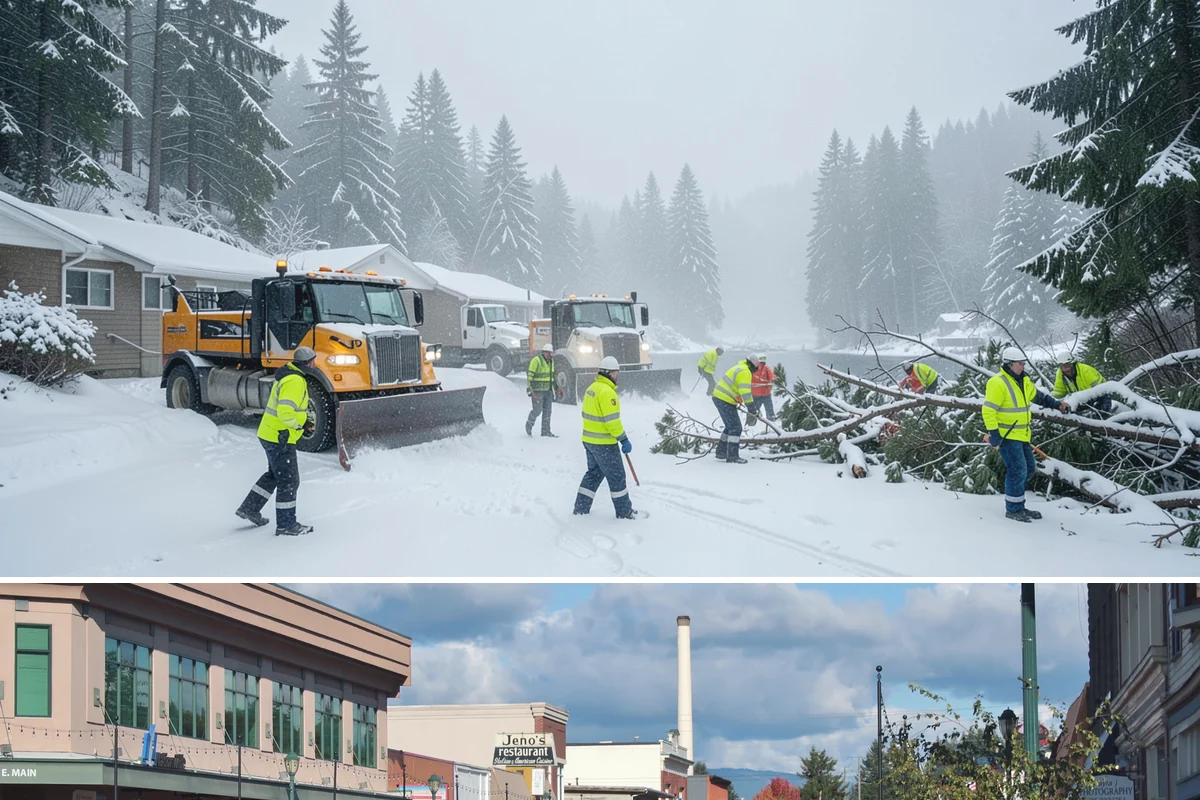 Stair Snow Removal in Monroe, Snohomish County, WA - Stairs demand clearing from the first snowfall through late-winter mornings when melt refreezes into invisible glaze on each...