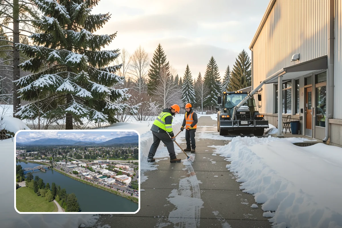 Stair Snow Removal in Mount Vernon, Skagit County, WA - Exposes every step edge for confident footing