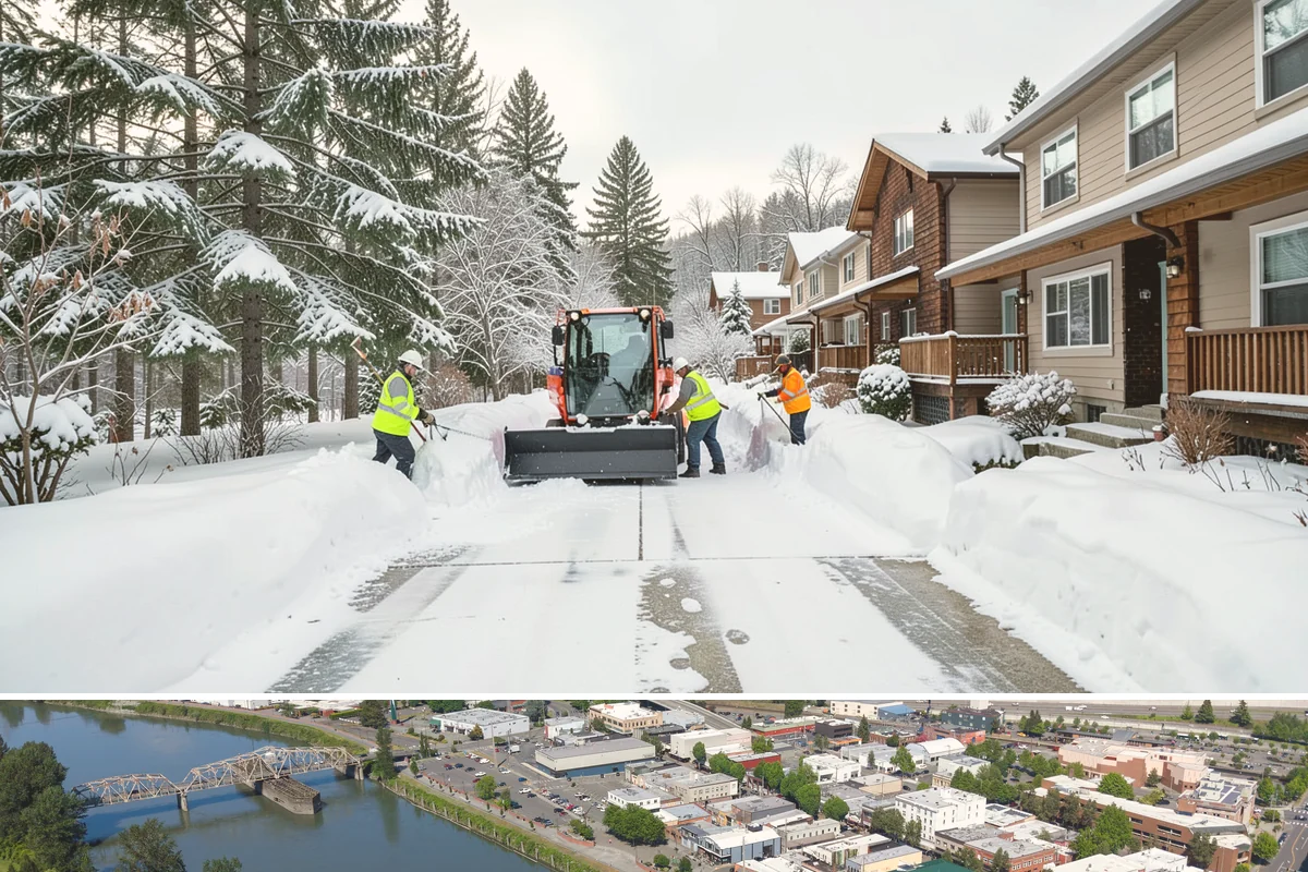 Stair Snow Removal in Mount Vernon, Skagit County, WA - Stairs demand clearing from the first snowfall through late-winter mornings when melt refreezes into invisible glaze on each...