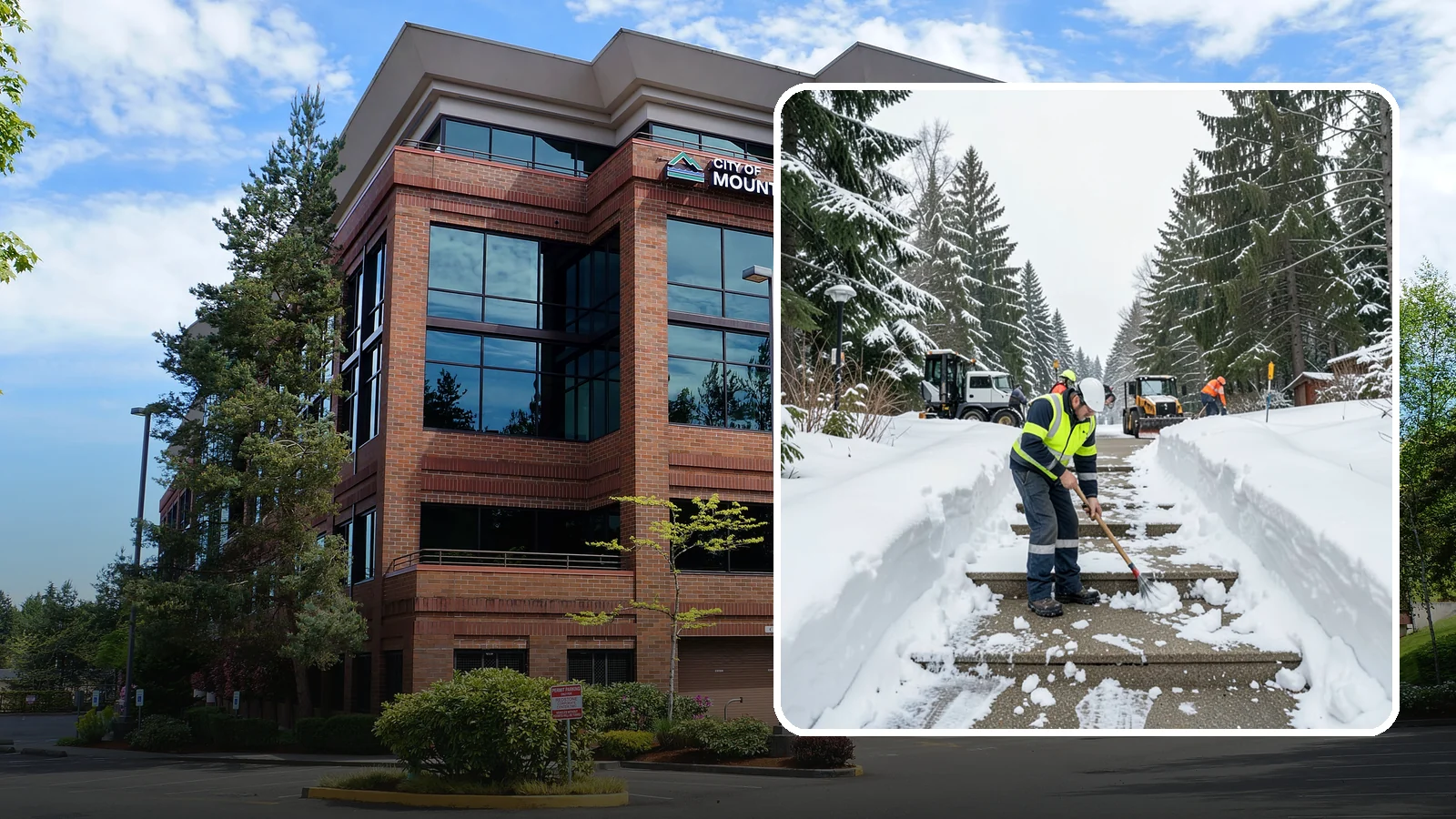 Stair Snow Removal in Mountlake Terrace, Snohomish County, WA - We clear exterior stairs tread by tread so every step is safe underfoot after a snowfall.