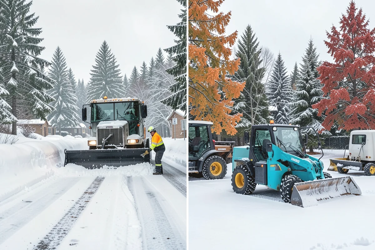 Stair Snow Removal in Mountlake Terrace, Snohomish County, WA - Clear the top landing to create safe standing room