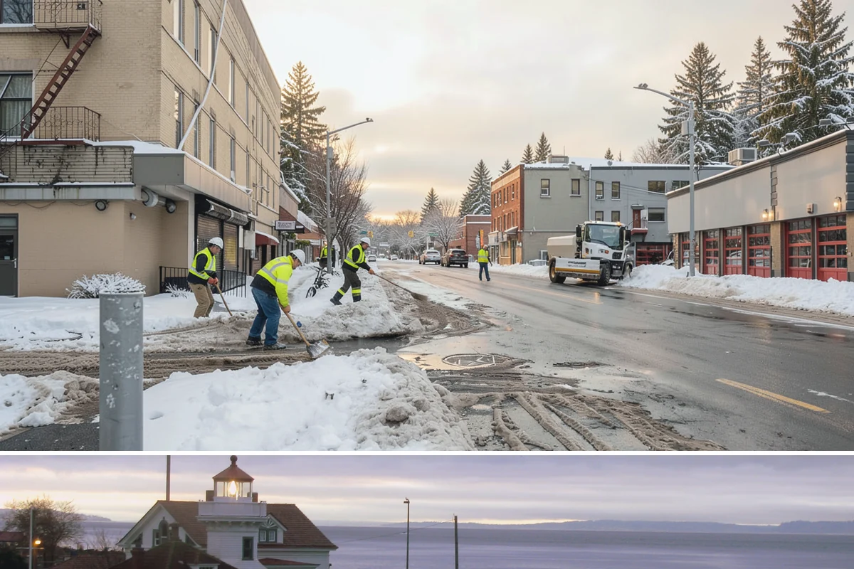 Stair Snow Removal in Mukilteo, Snohomish County, WA - Stairs demand clearing from the first snowfall through late-winter mornings when melt refreezes into invisible glaze on each...