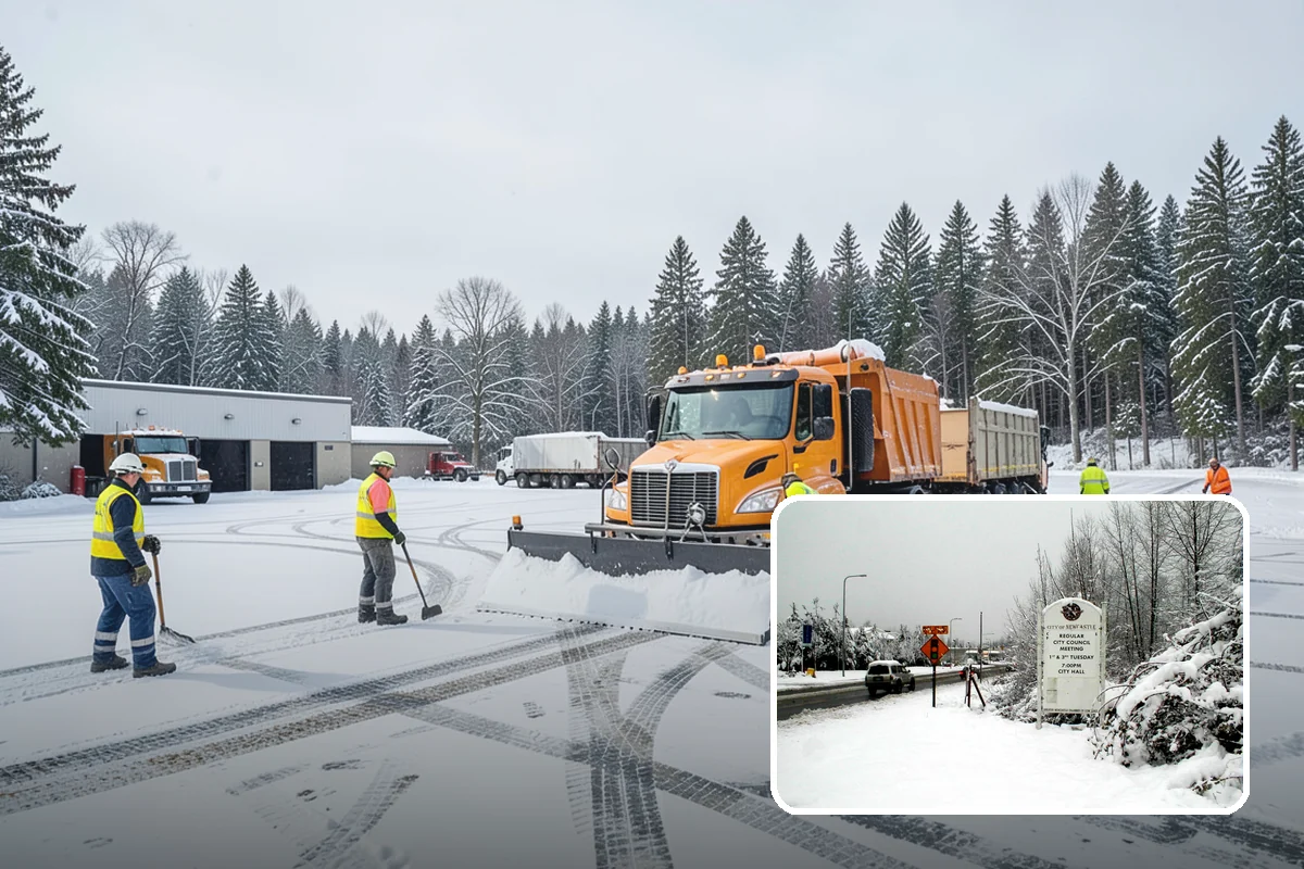 Stair Snow Removal in Newcastle, King County, WA - Exposes every step edge for confident footing