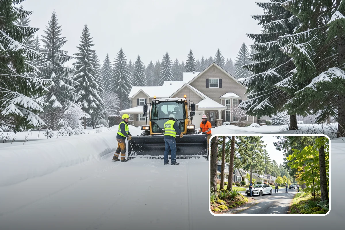 Stair Snow Removal in Normandy Park, King County, WA - Exposes every step edge for confident footing