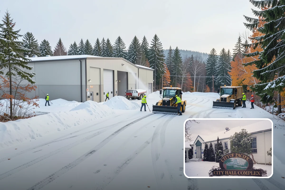 Stair Snow Removal in Pacific, King County, WA - Exposes every step edge for confident footing