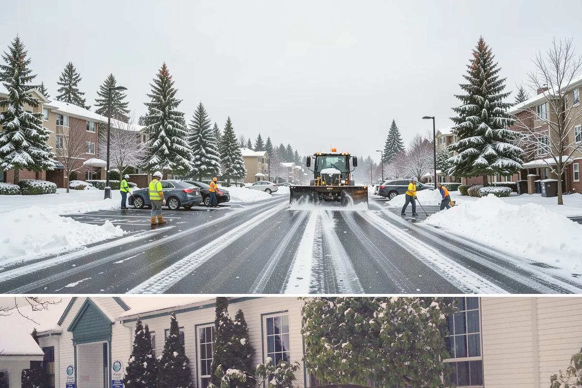 Stair Snow Removal in Pacific, King County, WA - Stairs demand clearing from the first snowfall through late-winter mornings when melt refreezes into invisible glaze on each...