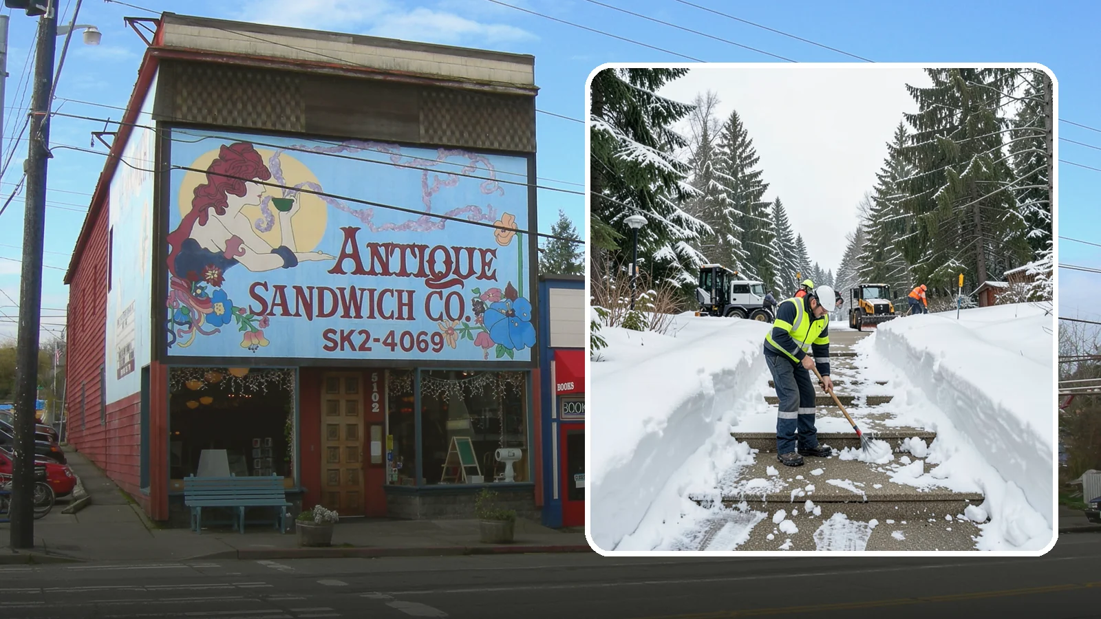 Stair Snow Removal in Ruston, Pierce County, WA - We clear exterior stairs tread by tread so every step is safe underfoot after a snowfall.